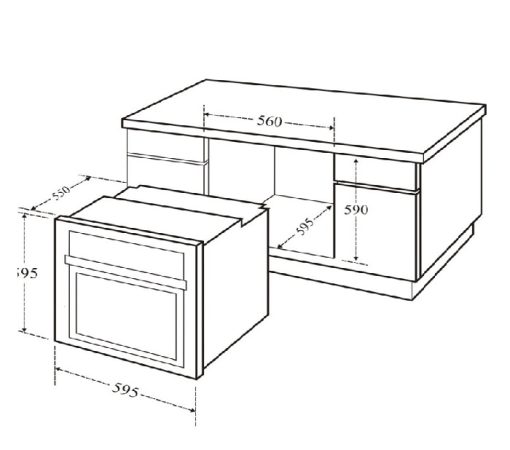 kaff kf bi75slim1 - LÒ NƯỚNG ÂM TỦ KAFF KF-BI75SLIM