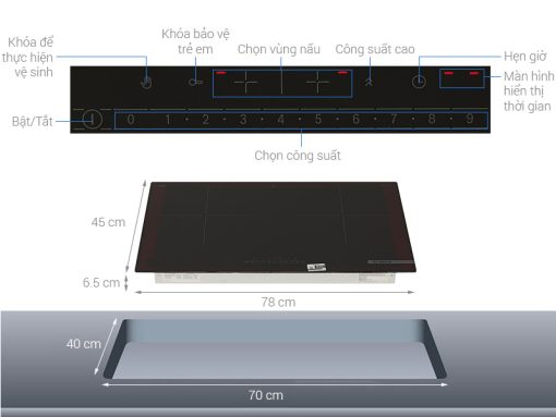 bep tu doi lap am bosch ppi8256evn note 1 1 - Bếp từ đôi lắp âm Bosch PPI8256EVN Serie 8
