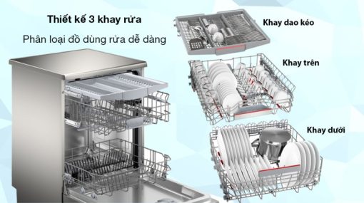 may rua chen doc lap bosch sms6eci11e 2 2 1 - Máy rửa chén series 6 Bosch SMS6ECI11E