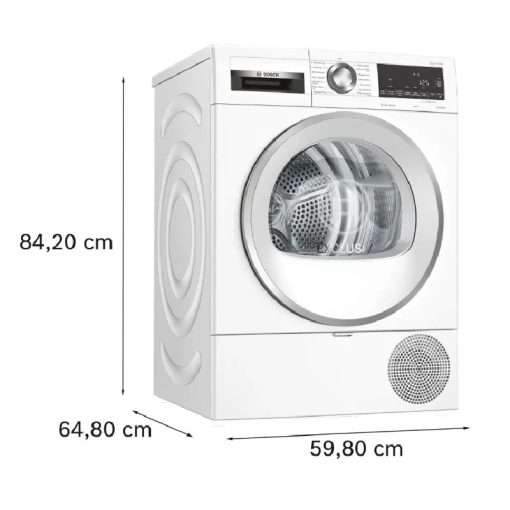 19953 kich thuoc may say bom nhiet bosch 8kg wqg233c90 serie 6 - Máy sấy Bosch WQG233C90