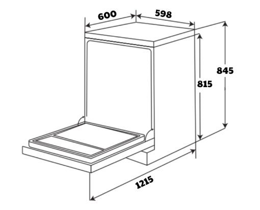 KAFF KF BHMI815Y - MÁY RỬA BÁT KAFF KF-BHMI815Y