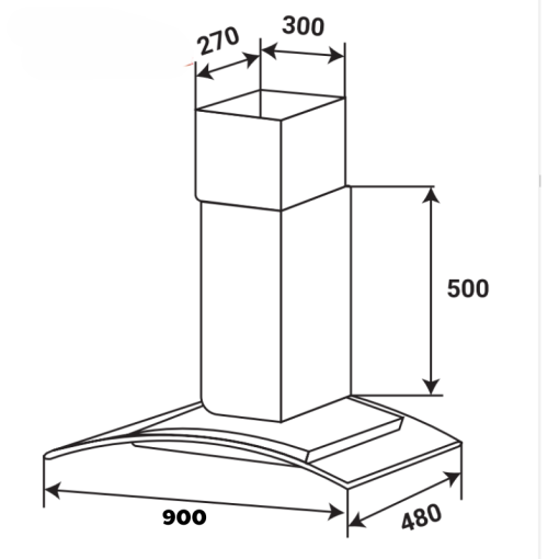 Kaff KF GBT7007 6 - MÁY HÚT MÙI KAFF KF-GBT9007