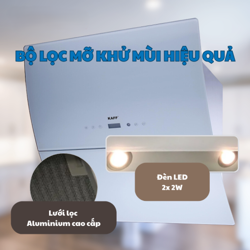 Kaff KF LUX AT70H WH 6 - MÁY HÚT MÙI KÍNH VÁT KAFF KF-LUX AT70H-WH