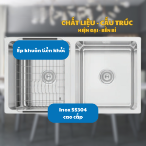 Konox KN8246DU Dekor 6 - CHẬU RỬA BÁT KONOX KN8246DU DEKOR