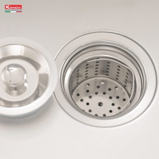 bat rac chau rua bat 1 ho chong xuoc konox kn8151ts dekor 600x600 1 - CHẬU RỬA BÁT KONOX KN8151TS DEKOR BASIC