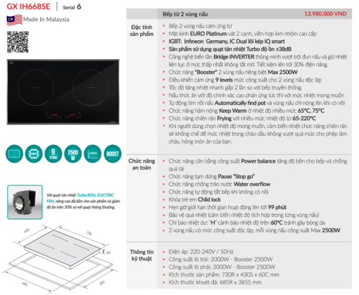 bep tu grandx gx ih668se4 - Bếp từ GrandX GX IH668SE