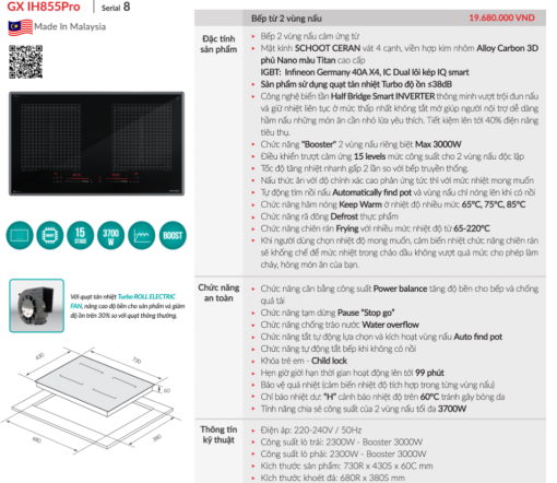 bep tu grandx gx ih855pro4 - Bếp từ GrandX GX IH855Pro