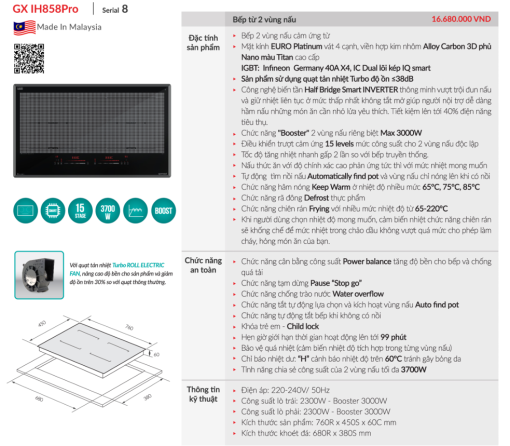 bep tu grandx gx ih858pro4 - Bếp từ GrandX GX IH858Pro