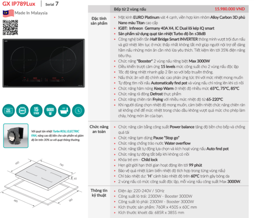 bep tu grandx gx - Bếp từ GrandX GX IP789LUX