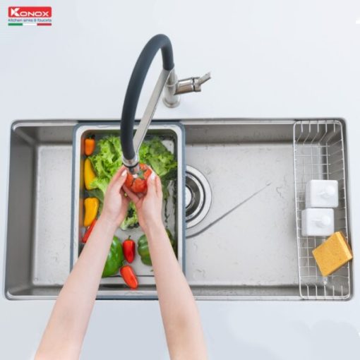 chau rua bat 1 ho chong xuoc kieu nhat Konox Tari 8748SR 4 6 600x600 1 - CHẬU RỬA BÁT KONOX TARI 8748SR FULL