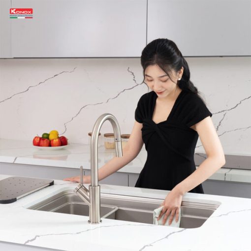 chau rua bat 1 ho chong xuoc konox KN8347SU Dekor 3 600x600 1 - CHẬU RỬA BÁT KONOX KN8347SU DEKOR