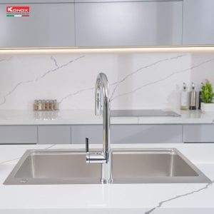 chau rua bat 1 ho chong xuoc konox kn8151ts dekor 1 600x600 1 - CHẬU RỬA BÁT KONOX KN8151TS DEKOR BASIC