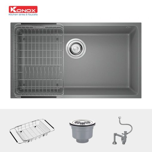 chau rua bat Granite Sink Naros 760S Grey va phu kien 768x768 1 - CHẬU RỬA BÁT KONOX NAROS 760S GREY