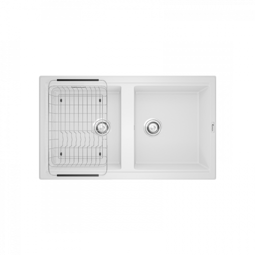 chau rua bat Granite Sink Phoenix 860 White Silver 1 768x768 1 - CHẬU RỬA BÁT KONOX PHOENIX SMART 860