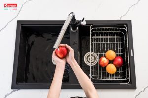 chau rua bat da granite konox phoenix smart mau den 5 - CHẬU RỬA BÁT KONOX PHOENIX SMART 860