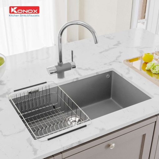 chau rua bat granite sink Naros 760S grey 768x768 1 - CHẬU RỬA BÁT KONOX NAROS 760S GREY