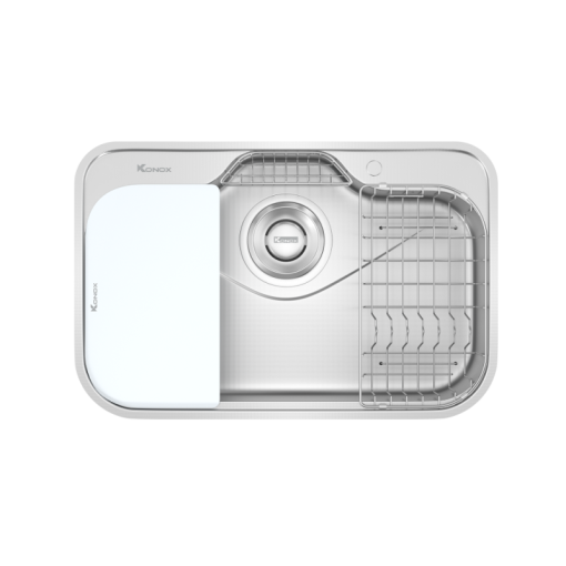 chau rua bat inox 1 ho phong cach nhat ban Konox Tari 7851SR - CHẬU RỬA BÁT KONOX TARI 7851SR-FULL