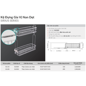 ke dung gia vi grandx xs 20s 1 - Kệ đựng gia vị GrandX XS.20S