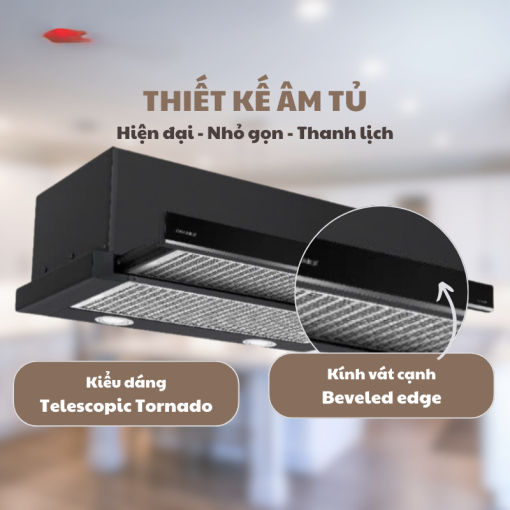 may hut mui am tu grandx gx h70f58b 1 - Máy hút mùi âm tủ GrandX GX H70F58B