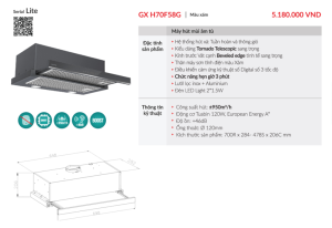 may hut mui am tu grandx gx h70f58g 7 - Máy hút mùi âm tủ GrandX GX H70F58G