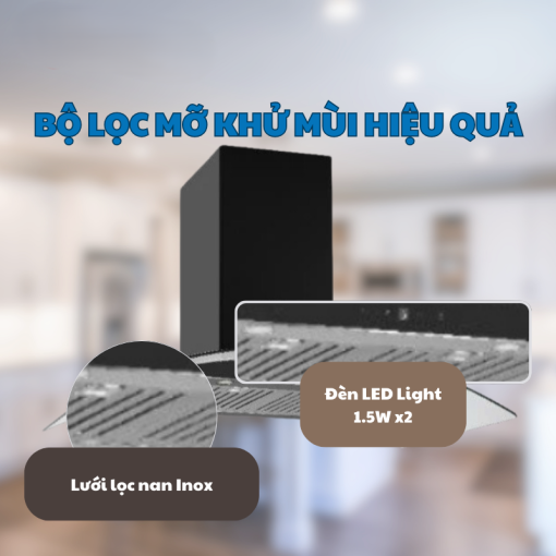 may hut mui grandx gx h70c55b 6 - Máy hút mùi GrandX GX H70C55B