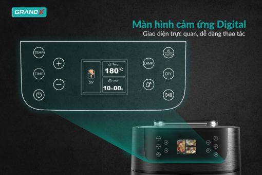 noi chien khong dau grandx gx ar08smart7 - Nồi chiên không dầu GrandX GX-AR08SMART
