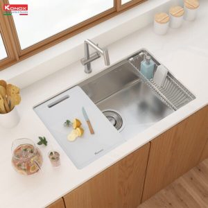 phoi canh chau rua bat 1 ho chong xuoc phong cach nhat ban Tari 7648SR 2 600x600 1 - CHẬU RỬA BÁT KONOX TARI 7648SR