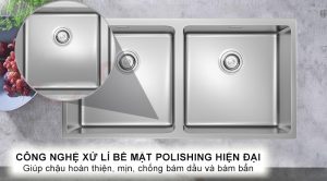 1167 chau rua bat konox undermount cube 8744du chong bam ban - CHẬU RỬA BÁT KONOX CUBE 8744DU
