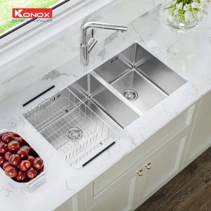 3.Chau rua bat KONOX CUBE 8144DU - CHẬU RỬA BÁT KONOX CUBE 8144DU