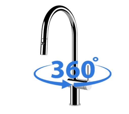 360 5 - VÒI RỬA KONOX RESTA CHROME