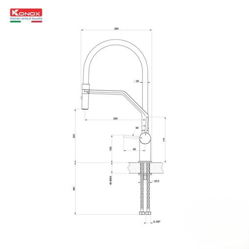 3x745x4 9 - VÒI RỬA KONOX RESTA BLACK