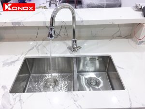 4.Chau rua bat KONOX CUBE 8144DU - CHẬU RỬA BÁT KONOX CUBE 8144DU