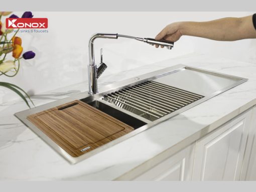 4.Chau rua bat KONOX KN11650TD - CHẬU RỬA BÁT KONOX KN11650TD R