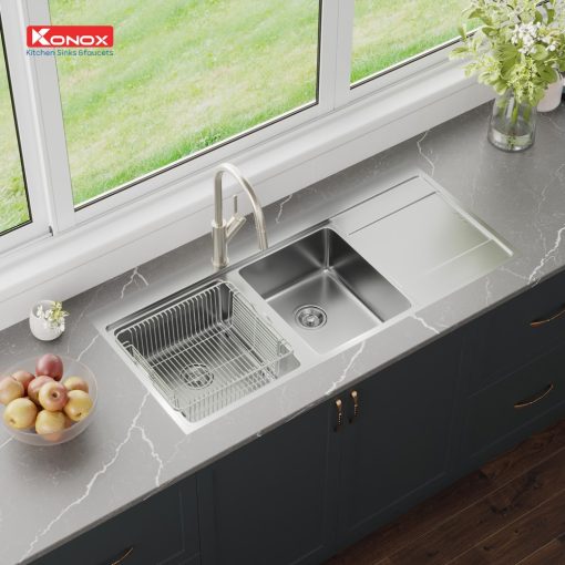 Chau rua bat Topmount Sink Unico 11652 - CHẬU RỬA BÁT KONOX UNICO 11652