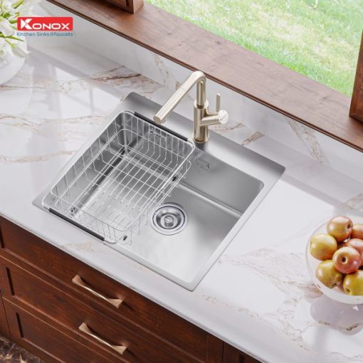 Chau rua bat Topmount Sink Unico 5450 600x600 1 - CHẬU RỬA BÁT KONOX UNICO 5450