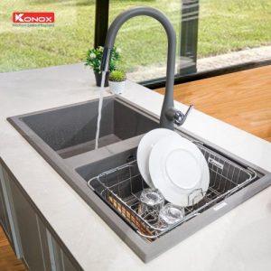 Curva Grey 3 - VÒI RỬA DÂY RÚT KONOX CURVA GREY