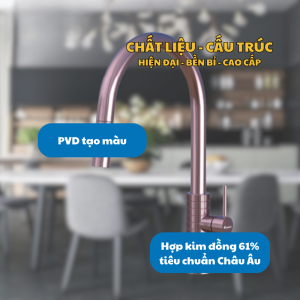Konox Venice Bronze 4 1 - VÒI RỬA KONOX VENICE BRONZE