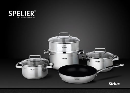 bo noi chao inox cao cap 5 mon spelier sirius 2 - BỘ NỒI SIRIUS SPELIER SP 01J