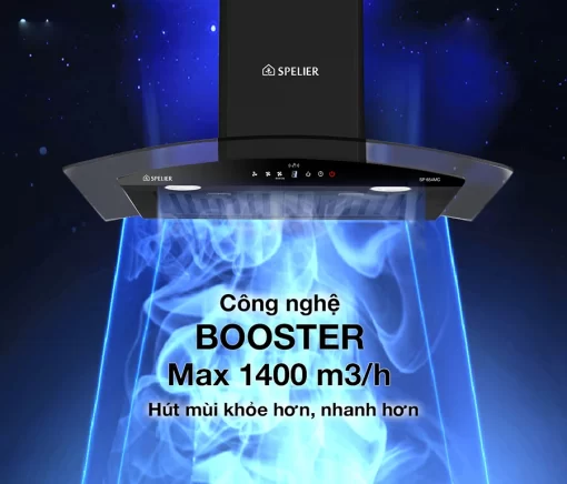 booster kologo - MÁY HÚT MÙI KÍNH CONG SPELIER SP 654MC