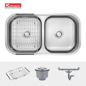 chau rua bat Undermount Sink KN8246DUA va phu kien 1 768x768 1 - CHẬU RỬA BÁT KONOX KN8246DUA