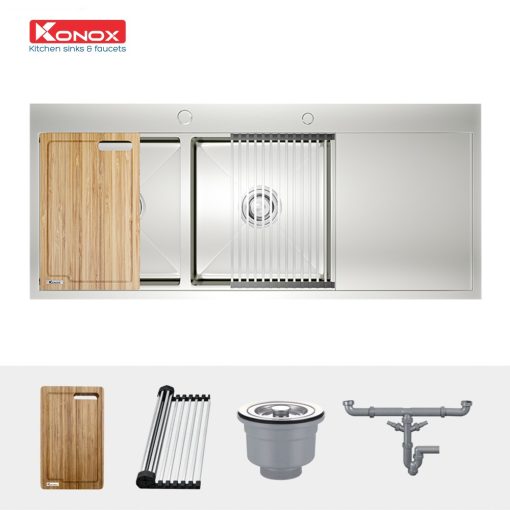 chau rua bat Workstation Sink Topmount Sink KN11650TD va phu kien 1 - CHẬU RỬA BÁT KONOX KN11650TD R