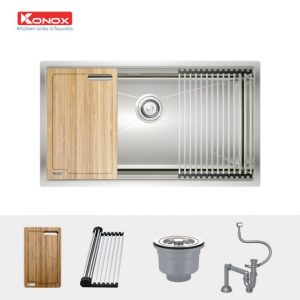 chau rua bat Workstation Sink Undermount Sink KN8046SU va phu kien 768x768 1 - CHẬU RỬA BÁT KONOX KN8046SU FULL