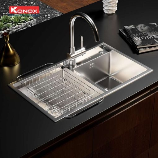chau rua bat overmount sink KN7847DO 768x768 1 - CHẬU RỬA BÁT KONOX KN7847DO