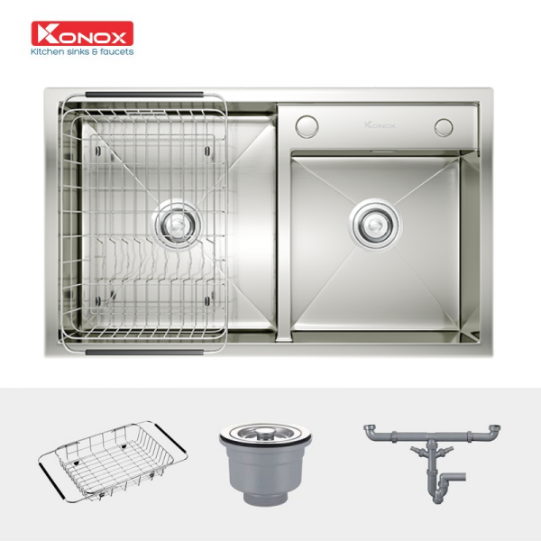 chau rua bat overmount sink KN8248DO va phu kien 600x600 1 - CHẬU RỬA BÁT KONOX KN8248DO chau rua bat overmount sink KN8248DO va phu kien 600x600 1 - CHẬU RỬA BÁT KONOX KN8248DO