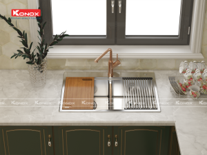 chau rua bat topmount kn8250td voi rua bat artan rose gold 2 copy 800x600 1 - CHẬU RỬA BÁT KONOX KN8250TD