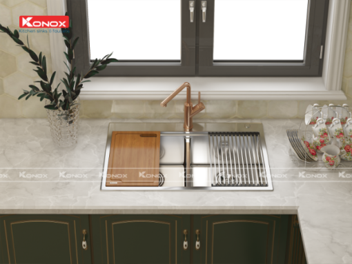chau rua bat topmount kn8250td voi rua bat artan rose gold 2 copy 800x600 1 - CHẬU RỬA BÁT KONOX KN8250TD