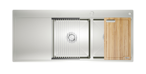 chau rua bat workstation sink KN116501D ban trai 600x600 1 - CHẬU RỬA BÁT KONOX KN11650TD L