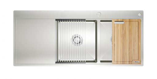 chau rua bat workstation sink KN116501D ban trai 600x600 1 - CHẬU RỬA BÁT KONOX KN11650TD L