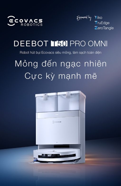 ecovacsvietnam robot hut bui lau nha ecovacs deebot t50 pro omni 30 - ROBOT HÚT BỤI ECOVACS T50 PRO OMNI