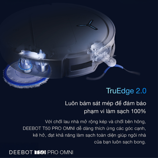 ecovacsvietnam t50 pro omni cong ngh truEdge - ROBOT HÚT BỤI ECOVACS T50 PRO OMNI